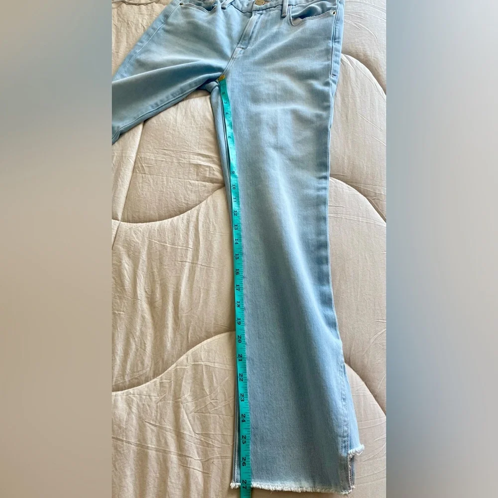 Frame Le Crop Mini Boot Denim Blue Light Wash Jeans ~ Size 24 - Picture 9 of 12